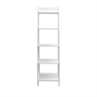 Pemberly Row Modern Solid Wood 5-Shelves Ladder Bookcase in White