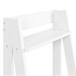 Pemberly Row Modern Solid Wood 3-Shelves Ladder Bookcase in White