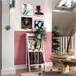 Pemberly Row Modern Solid Wood 3-Shelves Ladder Bookcase in White