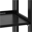 Pemberly Row Modern Solid Wood 3-Shelves Folding Bookcase in Black