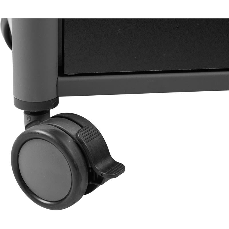 Pemberly Row Metal Lectern with Tie Clip/Lavalier Mic in Charcoal