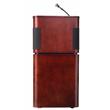Pemberly Row Contemporary Veneer Wood Combo Sound Lectern in Mahogany