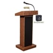 Pemberly Row Wood Lectern and Rechargeable Battery in Mahogany