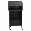 Pemberly Row Wood Tabletop Lectern with AV Cart/Lectern Base in Black