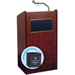 Pemberly Row Wood Lectern and Rechargeable Battery in Mahogany