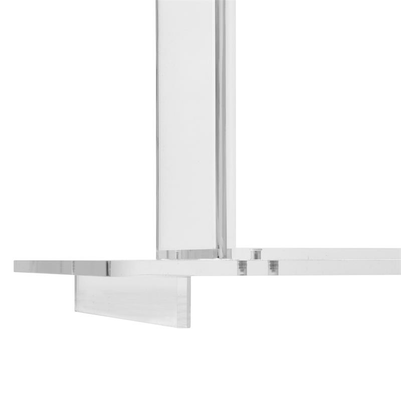 Pemberly Row Modern Acrylic Plastic Lectern with Shelf in Clear