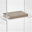 Pemberly Row Modern Acrylic Plastic Lectern with Shelf in Clear
