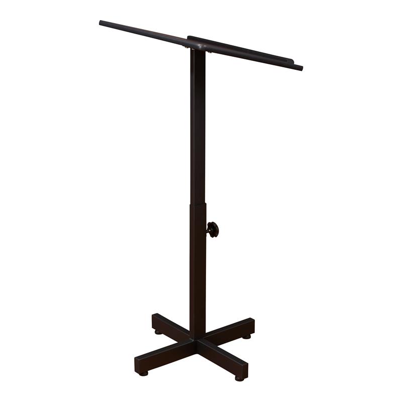 Pemberly Row Portable Presentation Metal Lectern Stand in Cherry