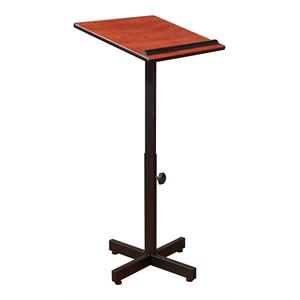 Pemberly Row Portable Presentation Metal Lectern Stand in Cherry