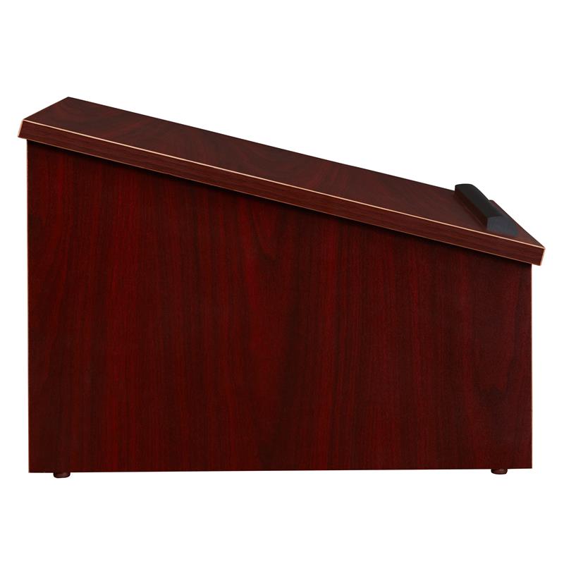 Pemberly Row Contemporary Wood Tabletop Lectern in Mahogany Finish