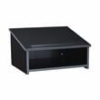 Pemberly Row Contemporary Wood Tabletop Lectern in Black Finish