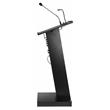 Pemberly Row Contemporary Wood Lectern with Speaker in Black