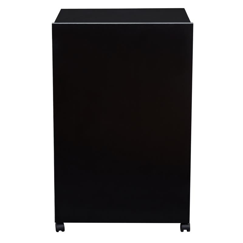 Pemberly Row Contemporary Wood AV Cart/Lectern Base in Black