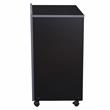 Pemberly Row Contemporary Wood AV Cart/Lectern Base in Black