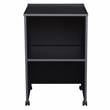 Pemberly Row Contemporary Wood AV Cart/Lectern Base in Black