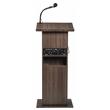 Pemberly Row 30W Apm Modern Wood Power Plus Lectern in Ribbonwood Brown