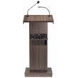 Pemberly Row Contemporary 40W Wood Lecter in Ribbonwood Brown