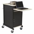 Pemberly Row  Modern Metal Jumbo Presentation Cart in Ivory/Black
