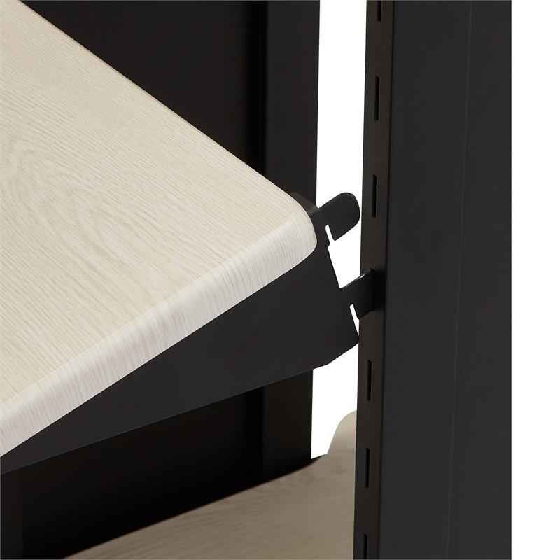Pemberly Row  Modern Metal Jumbo Presentation Cart in Ivory/Black