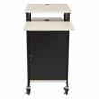 Pemberly Row  Modern Metal Jumbo Presentation Cart in Ivory/Black