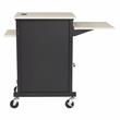 Pemberly Row  Modern Metal Jumbo Presentation Cart in Ivory/Black