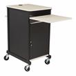Pemberly Row  Modern Metal Jumbo Presentation Cart in Ivory/Black