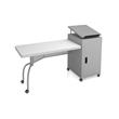 Pemberly Row Contemporary Metal Teacher's Desk and Lectern Combo in Gray
