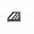 Pemberly Row Modern Metal Duet Charging Cart with Storage in Black