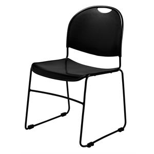 Pemberly Row 31.75&quot Multi-purpose Compact Stack Chair in Black