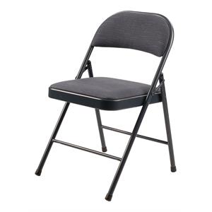 Pemberly Row 29.25&quot Folding Chair in Star Trail Blue (Set of 4)