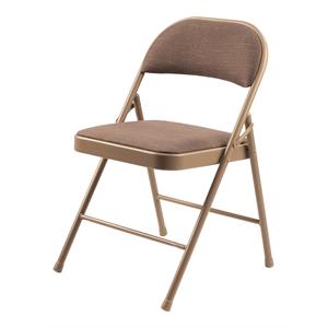 Pemberly Row 29.25&quot Folding Chair in Star Trail Brown (Set of 4)
