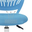 Pemberly Row Swivel Teen Plastic and Mesh Task Chair in Blue
