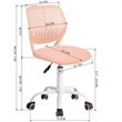 Pemberly Row Modern Mesh and Polypropylene Task Chair in Rose Pink