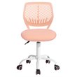 Pemberly Row Modern Mesh and Polypropylene Task Chair in Rose Pink