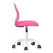 Pemberly Row Modern Mesh and Polypropylene Task Chair in Dark Rose Pink