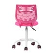 Pemberly Row Modern Mesh and Polypropylene Task Chair in Dark Rose Pink