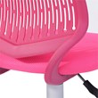 Pemberly Row Modern Mesh and Polypropylene Task Chair in Dark Rose Pink
