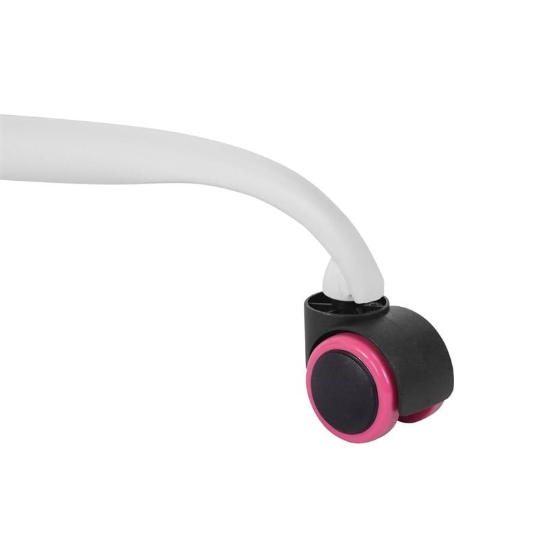 Pemberly Row Modern Mesh and Polypropylene Task Chair in Dark Rose Pink