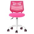 Pemberly Row Modern Mesh and Polypropylene Task Chair in Dark Rose Pink