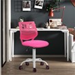 Pemberly Row Modern Mesh and Polypropylene Task Chair in Dark Rose Pink