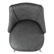 Pemberly Row 30'' Modern Barstool Faux Leather Black Legs Set of 2