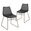 Pemberly Row Contemporary Velvet Upholstered Dining Chair (Set of 2)