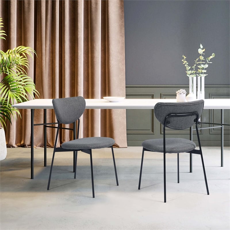 Pemberly Row Contemporary Fabric Upholstered Dining Chairs (Set of 2)