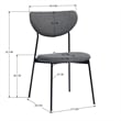 Pemberly Row Contemporary Fabric Upholstered Dining Chairs (Set of 2)