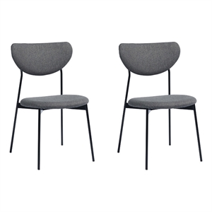 Pemberly Row Contemporary Fabric Upholstered Dining Chairs (Set of 2)