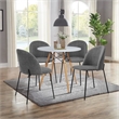 Pemberly Row Contemporary Fabric Cushion Dining Chairs (Set of 2)