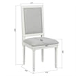 Pemberly Row Farmhouse Dining Chairs (Set of 6) Solid Wood in Cream White