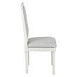 Pemberly Row Farmhouse Dining Chairs (Set of 6) Solid Wood in Cream White