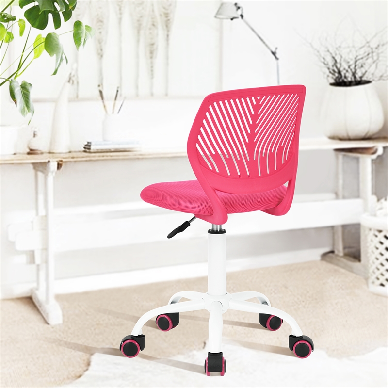 Pemberly Row Mesh Task Swivel Mesh Seating with Adjustable Height Chair for Teen