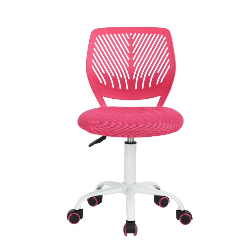 Pemberly Row Mesh Task Swivel Mesh Seating with Adjustable Height Chair for Teen
